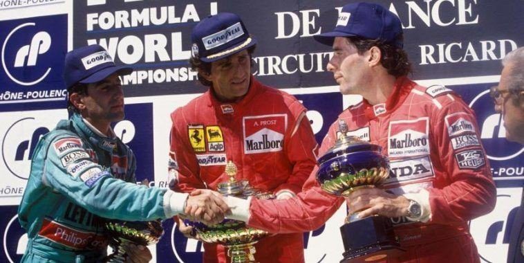 Alain Prost - Yvan Capelli - Ayrton Senna - Grand Prix de France 1990