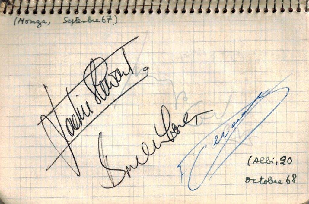 Autographes de pilotes