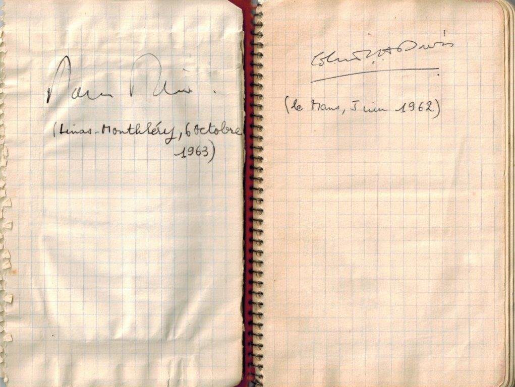 Autographe Paul Frère et Colin Davis et Pau