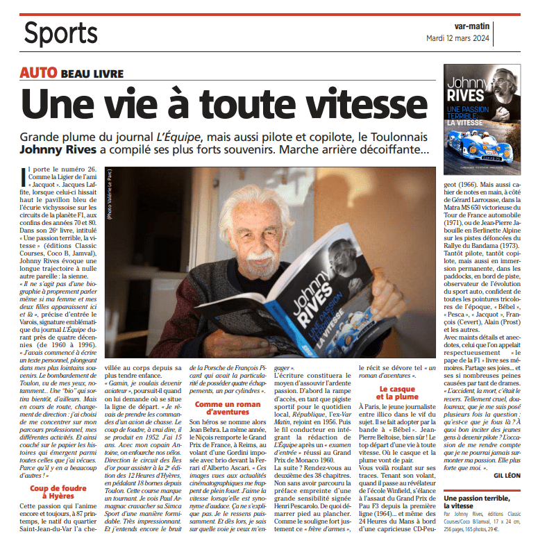 Une passion terrible, la vitesse par Johnny Rives – Image 4